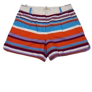 J. CREW Bright Multi color Striped Shorts | Size 4 | NWT